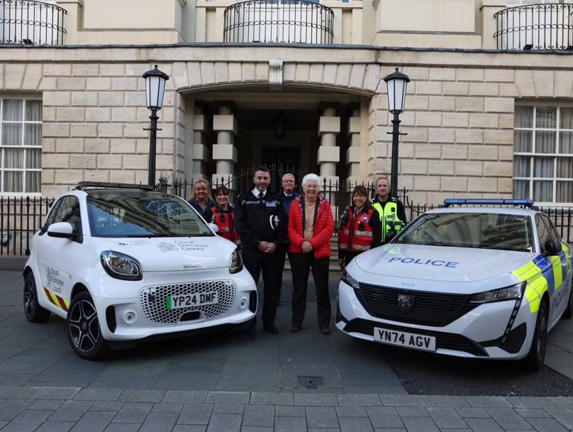 Photo showing council and police teams at the launch of the Safer City partnership